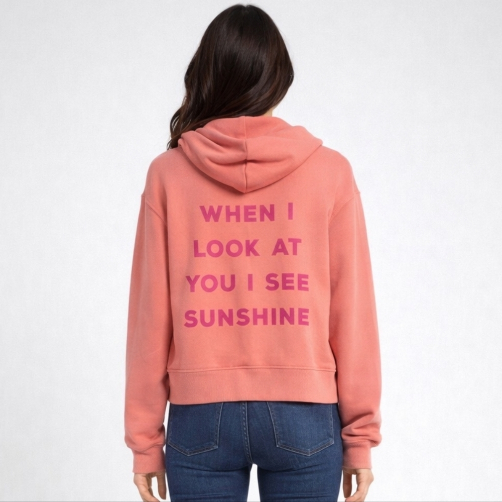 Spiritual Gangster Peach Printed Hoodie Size M - Picture 2 of 7